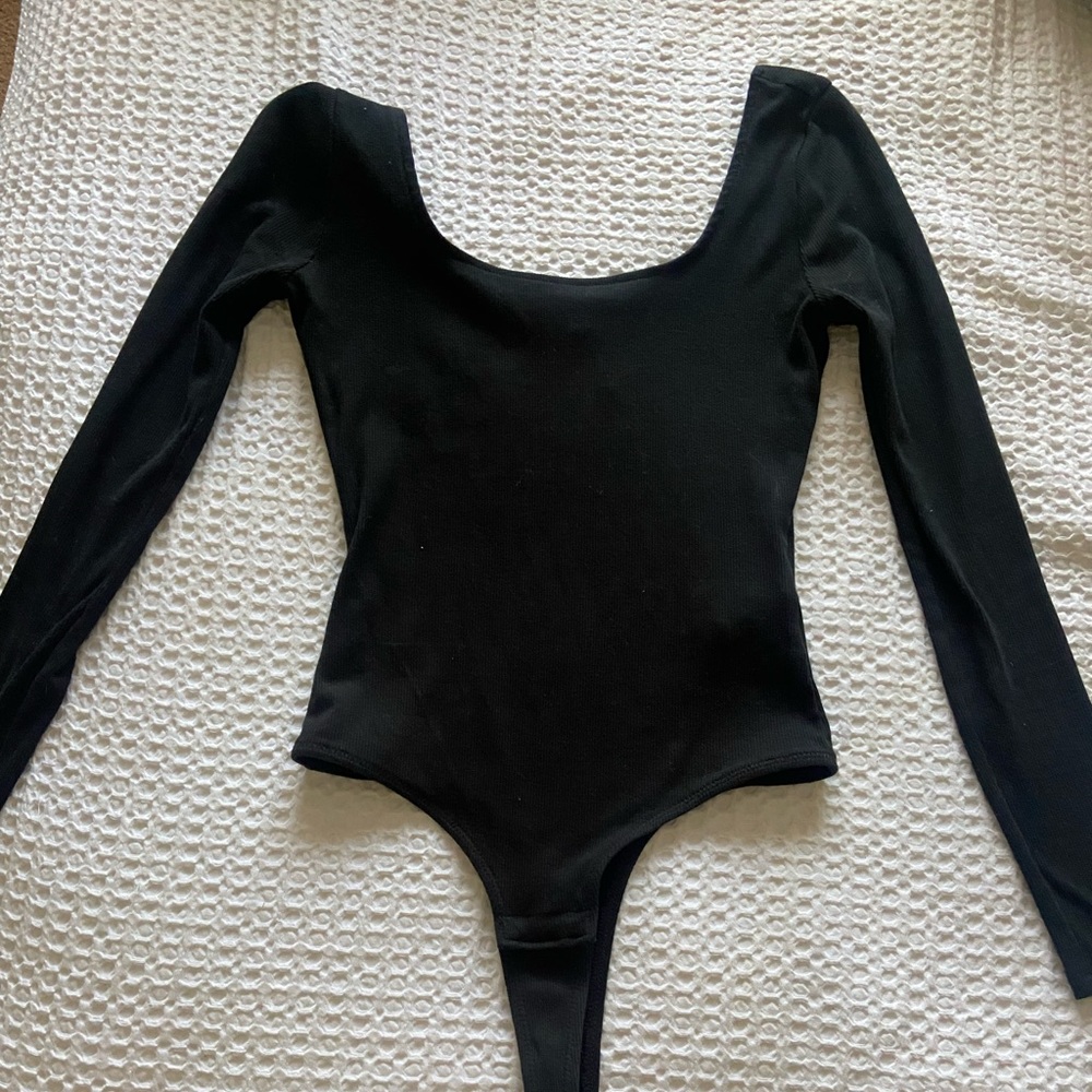 Madewell Long Sleeve Bodysuit (BLACK)